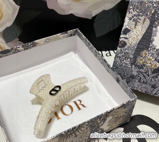 Best Product Dior Crinkled Hair Clip 0311 White 2025