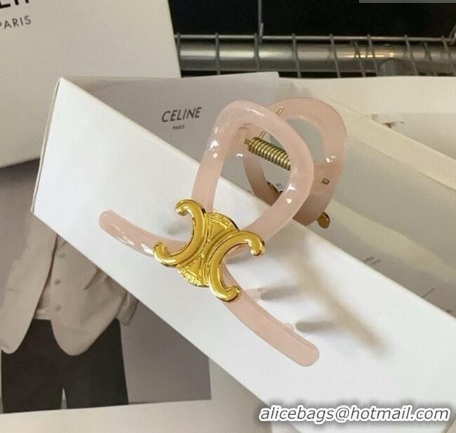 Super Quality Celine Triomphe Hair Clip 0311 Light Pink 2025