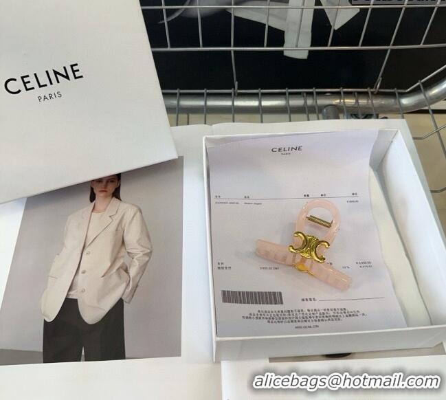 Super Quality Celine Triomphe Hair Clip 0311 Light Pink 2025