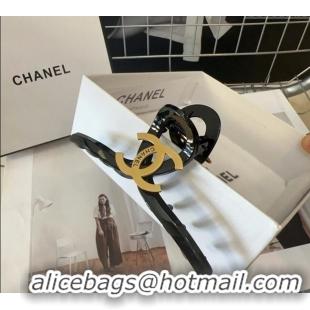 Grade Quality Chanel Hair Clip with Metal-Tone CC 0310 Black 2025