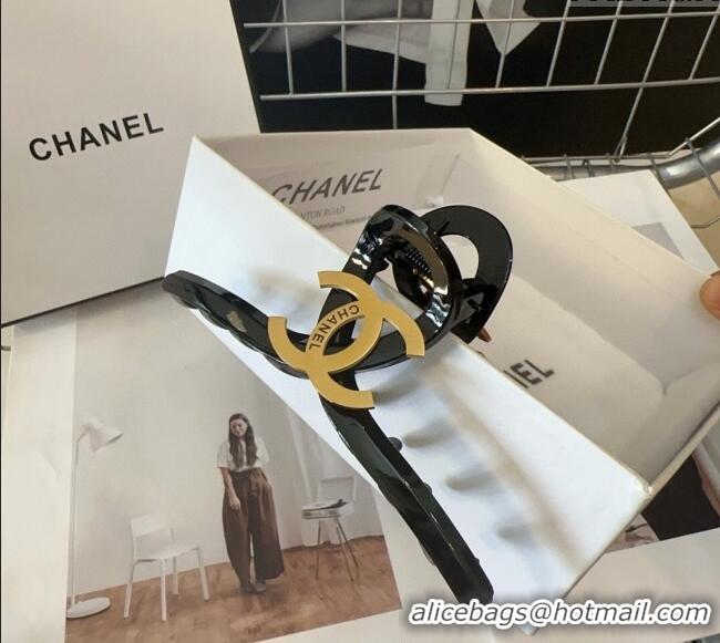 Grade Quality Chanel Hair Clip with Metal-Tone CC 0310 Black 2025