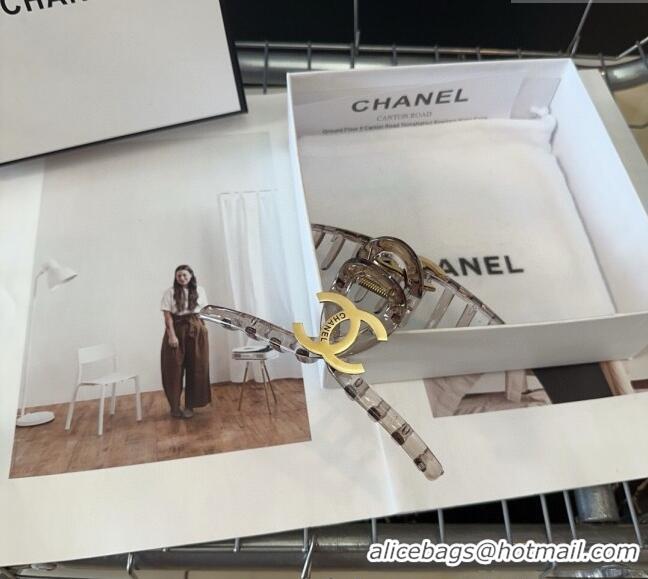 Buy New Cheap Chanel Hair Clip with Metal-Tone CC 0310 Grey 2025
