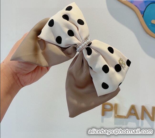 Discount Chanel Dotted Bow Hair Clip 0310 White 2025