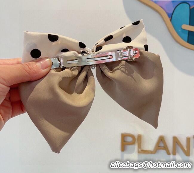 Discount Chanel Dotted Bow Hair Clip 0310 White 2025
