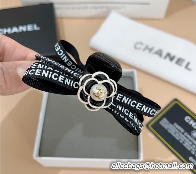 Modern Inexpensive Chanel Camellia Hair Clip 0310 Black 2025