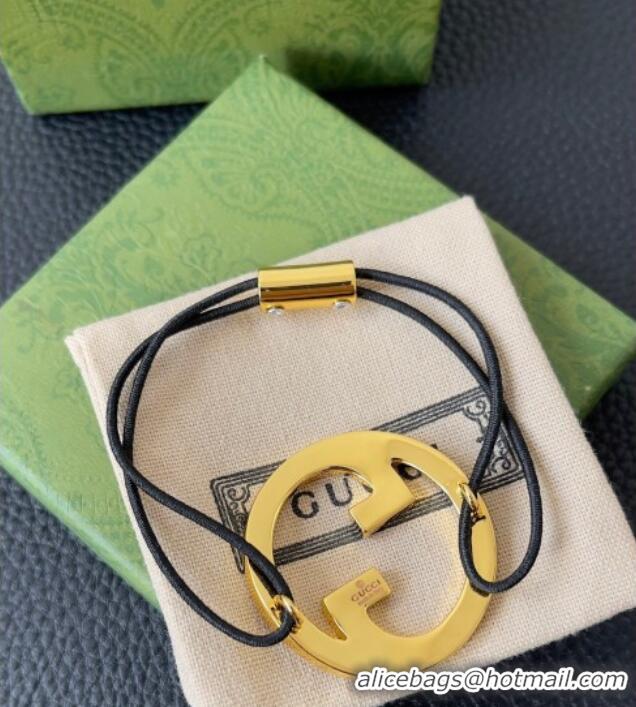 Market Sells Gucci Interlocking G Hairring 0310 Black/Gold 2025