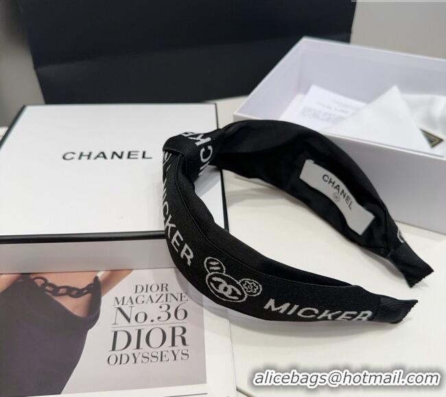 Sumptuous Discount Chanel Logo Web Headband 0310 Black 2025