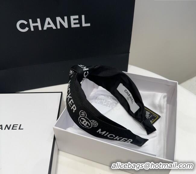 Sumptuous Discount Chanel Logo Web Headband 0310 Black 2025