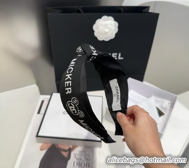 Sumptuous Discount Chanel Logo Web Headband 0310 Black 2025