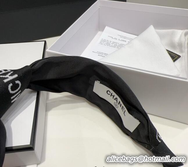 Sumptuous Discount Chanel Logo Web Headband 0310 Black 2025
