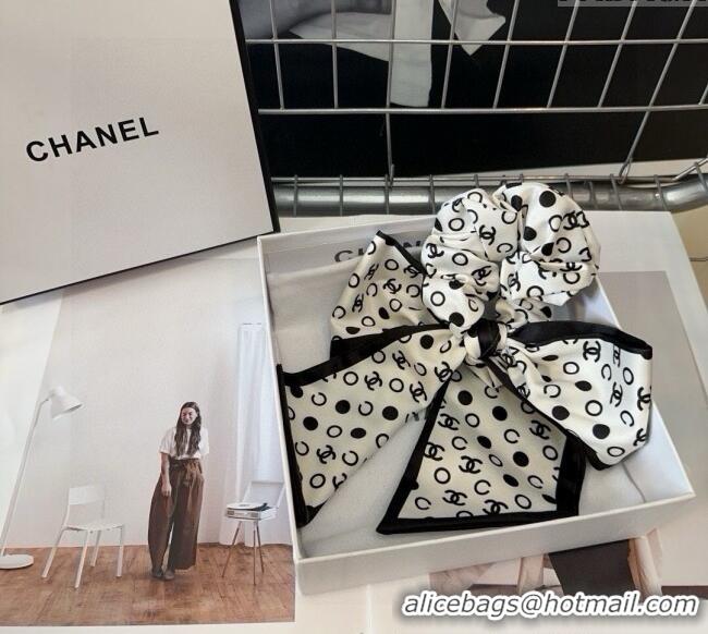 Best Price Chanel Bow Hair Clip 0310 White 2025