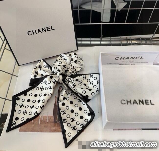 Best Price Chanel Bow Hair Clip 0310 White 2025