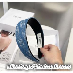 Good Quality Celine Denim Headband 0310 Light Blue 2025