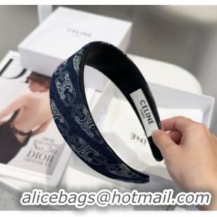 Classic Discount Celine Denim Headband CE0310 Dark Blue 2025