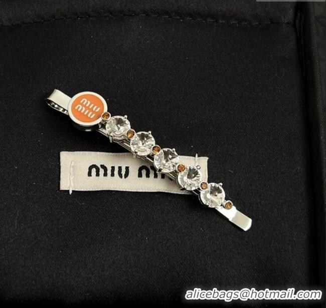 Most Popular Miu Miu Strass Hair Clip 0311 Orange 2025