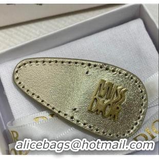 Cheapest Dior Miss Dior Calfskin Hair Clip 11097 Gold 2025
