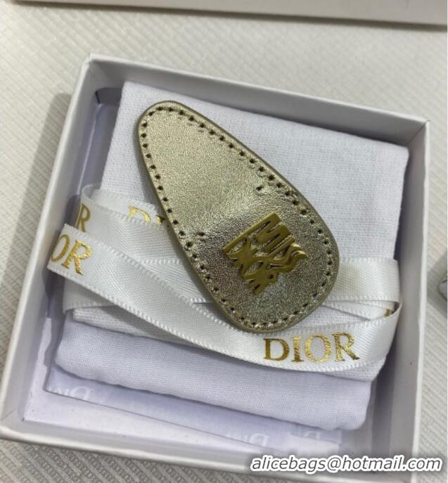 Cheapest Dior Miss Dior Calfskin Hair Clip 11097 Gold 2025