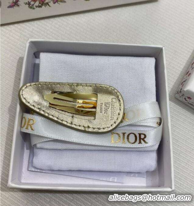 Cheapest Dior Miss Dior Calfskin Hair Clip 11097 Gold 2025