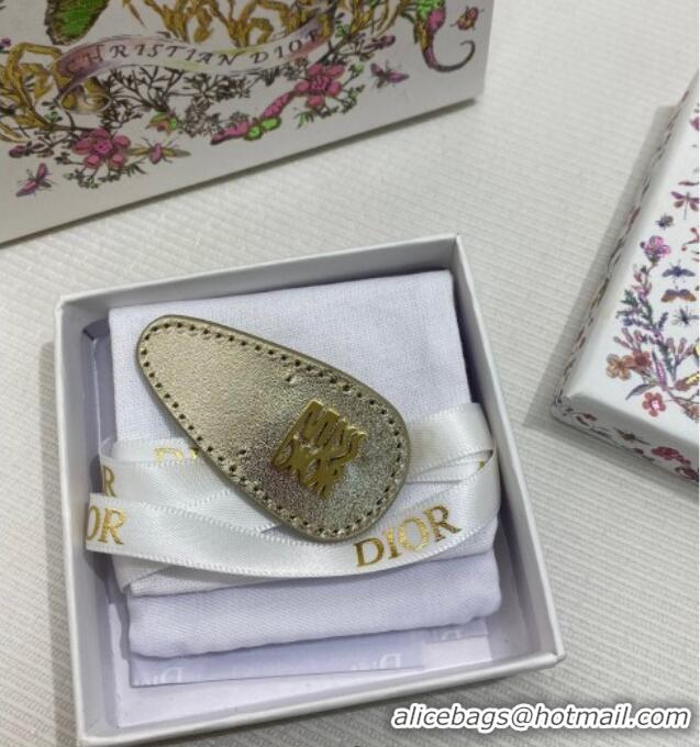 Cheapest Dior Miss Dior Calfskin Hair Clip 11097 Gold 2025