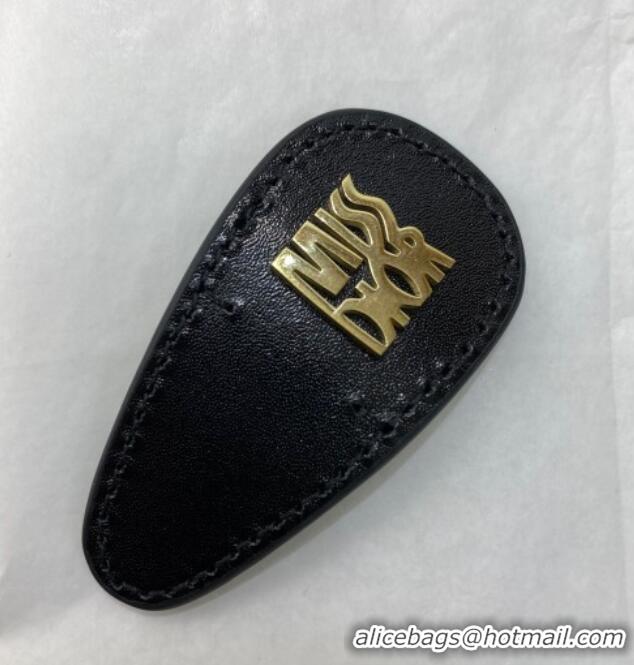 Hot Style Dior Miss Dior Calfskin Hair Clip 11097 Black 2025
