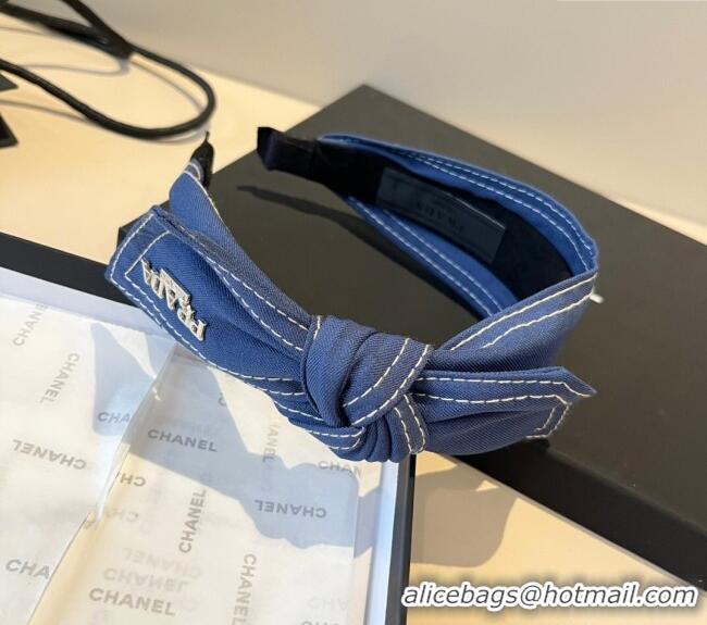 Elegant Cheap Prada Denim Headband 0512 Blue 2025
