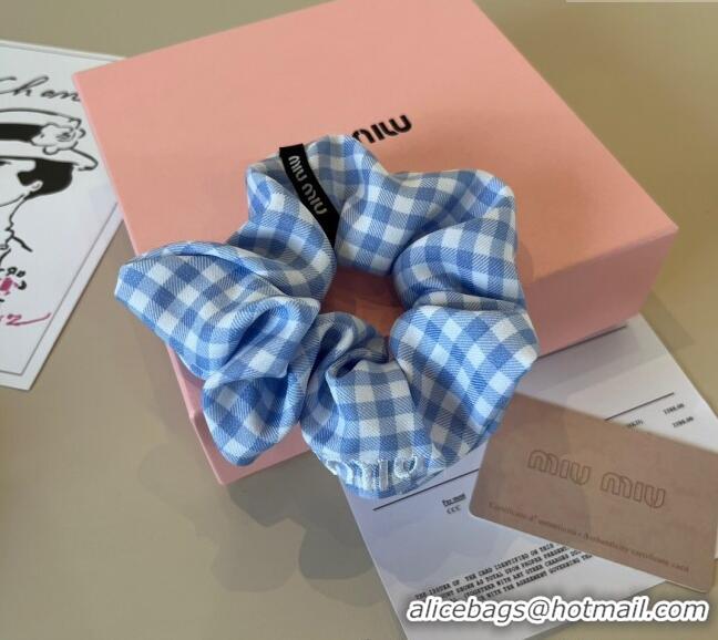Best Grade Miu Miu Check Hairring 2100 Blue 2025