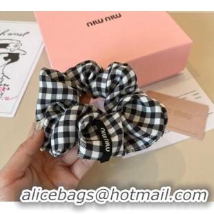 High Quality Miu Miu Check Hairring 2100 Black 2025