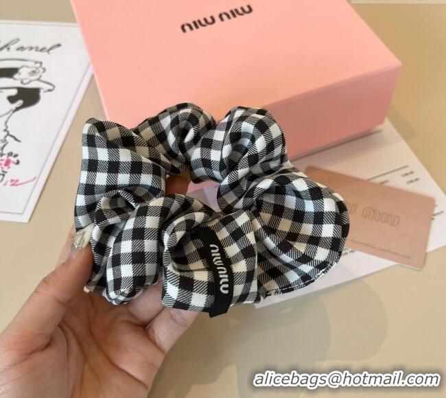 High Quality Miu Miu Check Hairring 2100 Black 2025