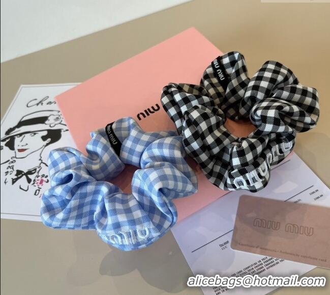 High Quality Miu Miu Check Hairring 2100 Black 2025