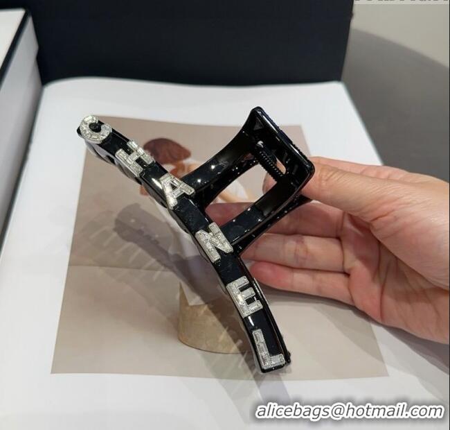 Best Grade Chanel Hair Clip with Letters 0512 Black 2025