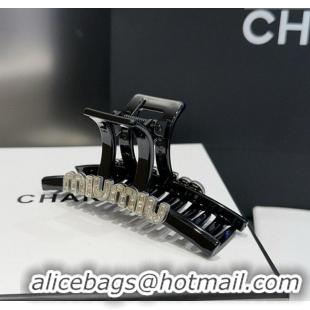 Famous Brand Miu Miu Hair Clip with Letters 0512 Black 2025