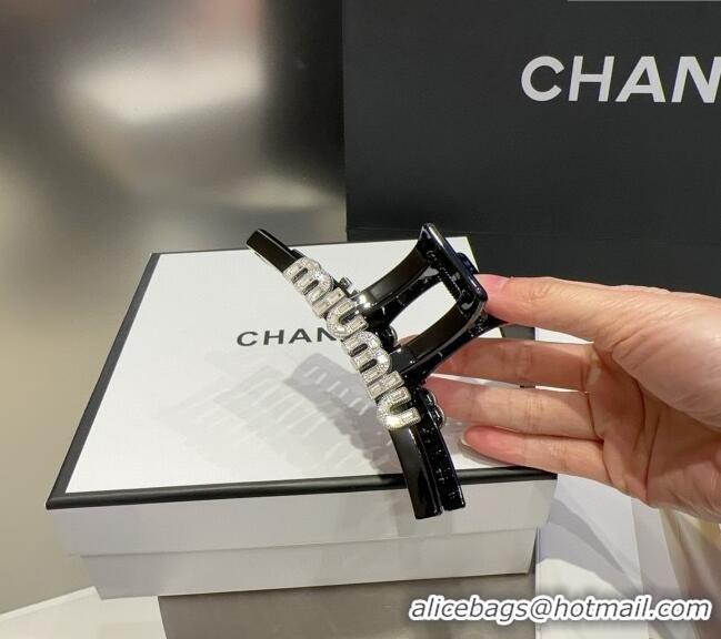 Famous Brand Miu Miu Hair Clip with Letters 0512 Black 2025