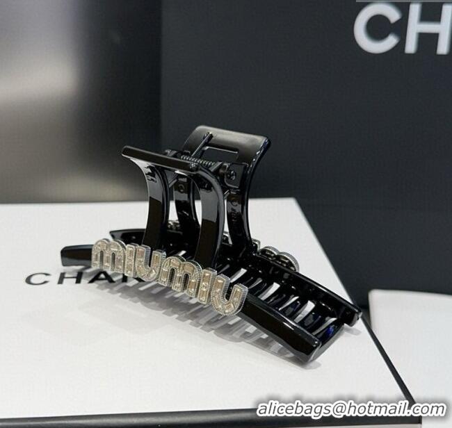 Famous Brand Miu Miu Hair Clip with Letters 0512 Black 2025