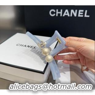 Famous Brand Chanel Hair Clip with Pearls 2081 Light Blue 2025
