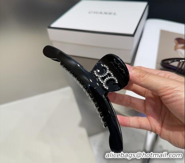 Luxury Cheap Celine Hair Clip with Strass 2082 Black 2025