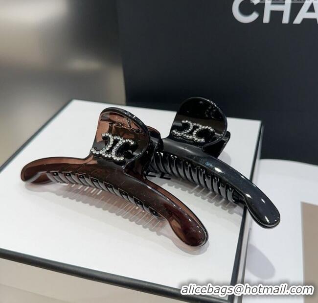 Promotional Celine Hair Clip with Strass 2082 Brown 2025