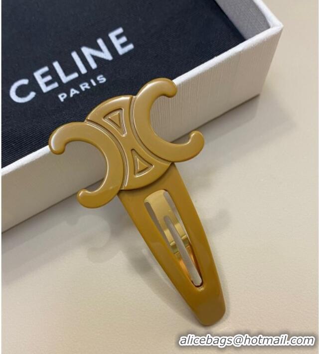 Good Looking Celine Triomphe Hair Clip 0512 Gold 2025