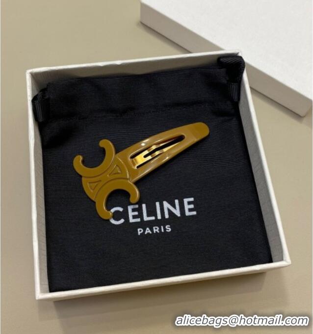 Good Looking Celine Triomphe Hair Clip 0512 Gold 2025