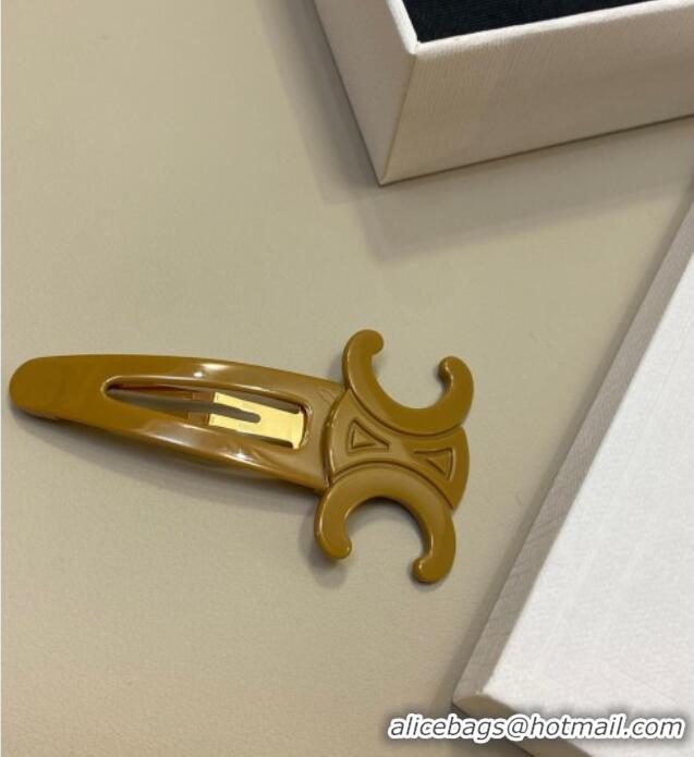 Good Looking Celine Triomphe Hair Clip 0512 Gold 2025