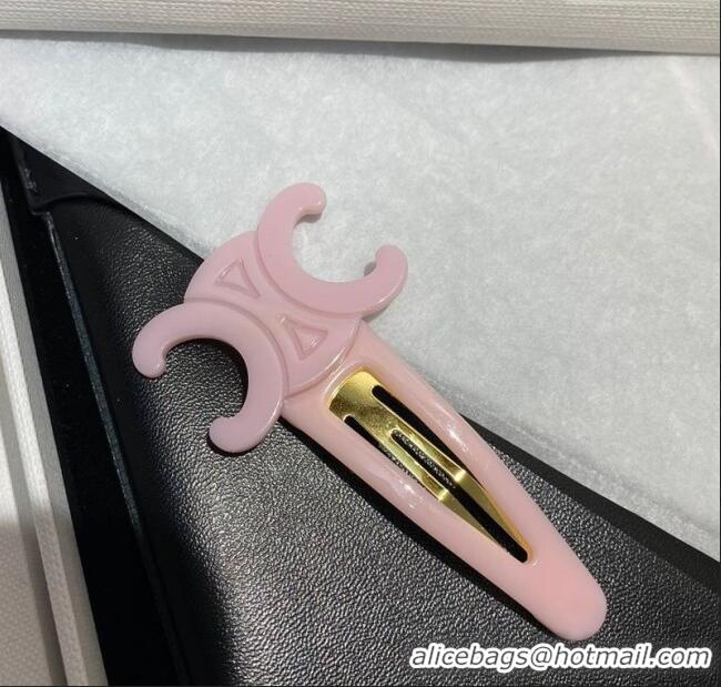 Well Crafted Celine Triomphe Hair Clip 0512 Light Pink 2025