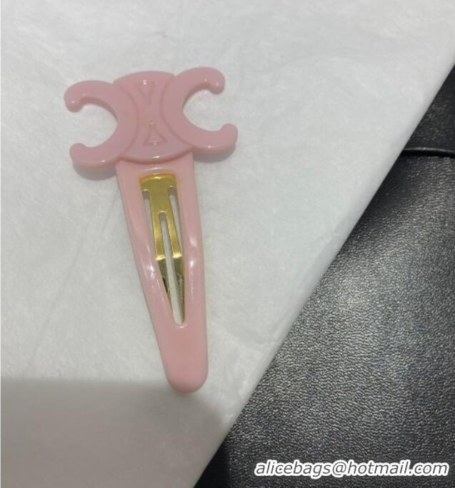 Well Crafted Celine Triomphe Hair Clip 0512 Light Pink 2025