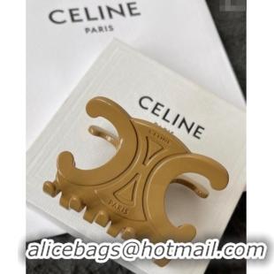 Famous Brand Celine Triomphe Hair Clip 051101 Brown 2025