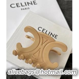 New Stylish Celine Triomphe Hair Clip 051101 Beige 2025