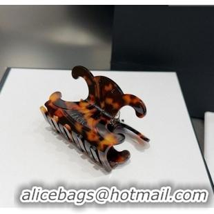 Grade Quality Celine Triomphe Hair Clip 051102 Brown 2025