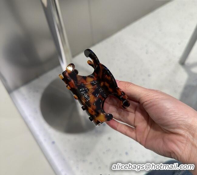 Grade Quality Celine Triomphe Hair Clip 051102 Brown 2025