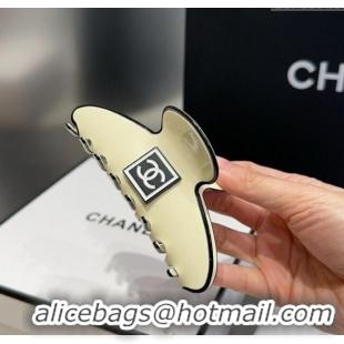 Best Cheap Chanel Framed CC Hair Clip 0512 White 2025