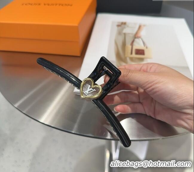 Classic Specials Louis Vuitton LV Heart Hair Clip 0512 Black 2025