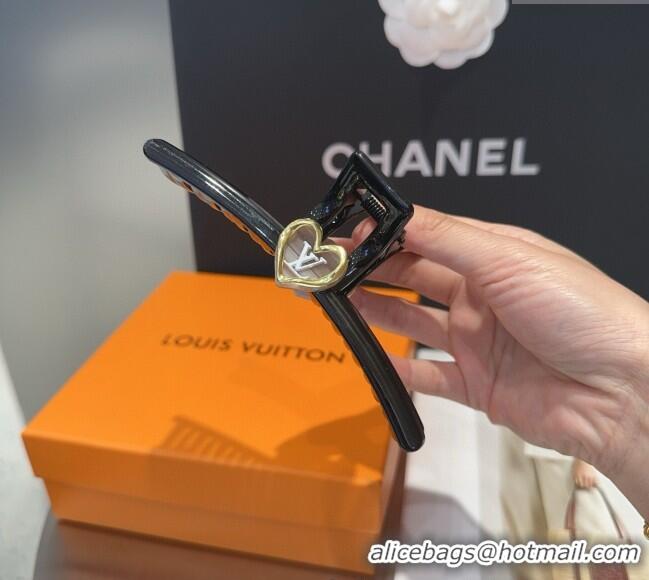 Classic Specials Louis Vuitton LV Heart Hair Clip 0512 Black 2025