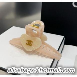 New Product Chanel Heart Hair Clip 0512 Pink 2025