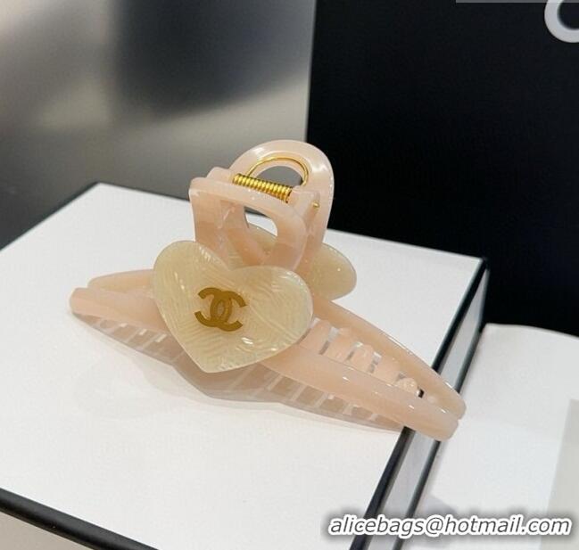 New Product Chanel Heart Hair Clip 0512 Pink 2025